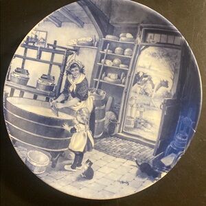 Vintage Blue and White Decorative Plate